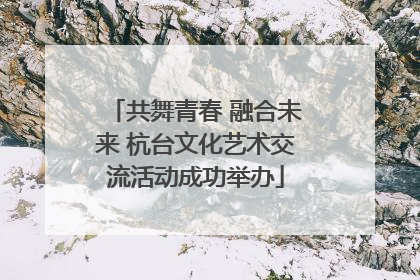 共舞青春 融合未来 杭台文化艺术交流活动成功举办